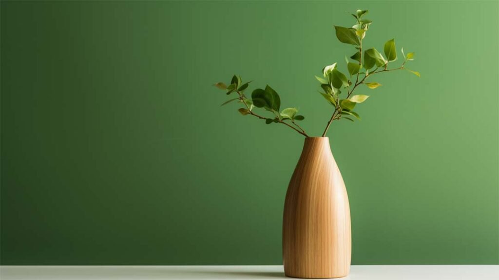 Eco-friendly wooden vase