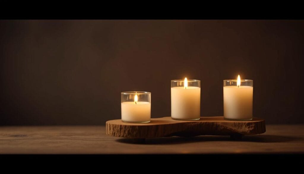wooden candle holder