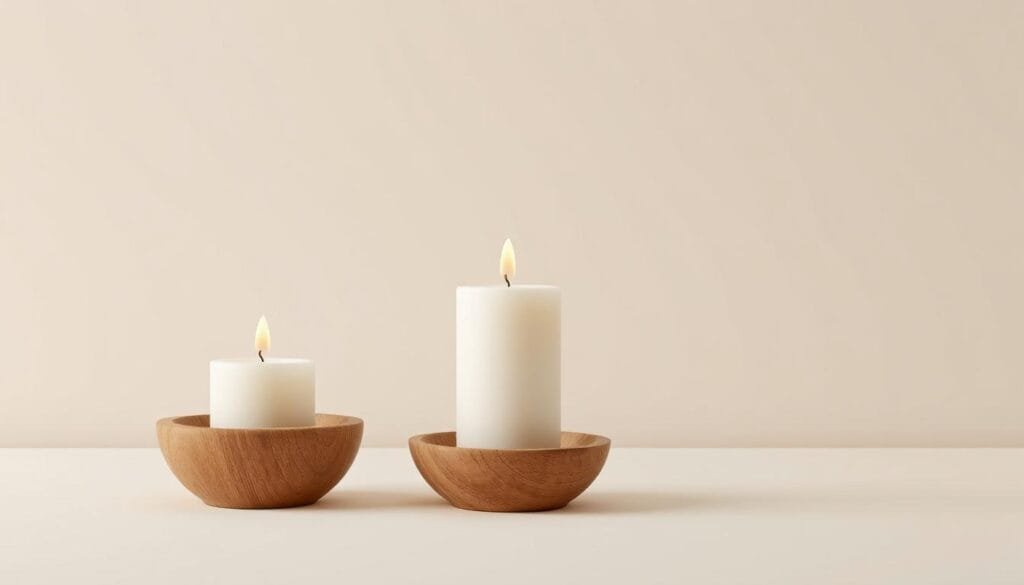 Wood Candle Holder