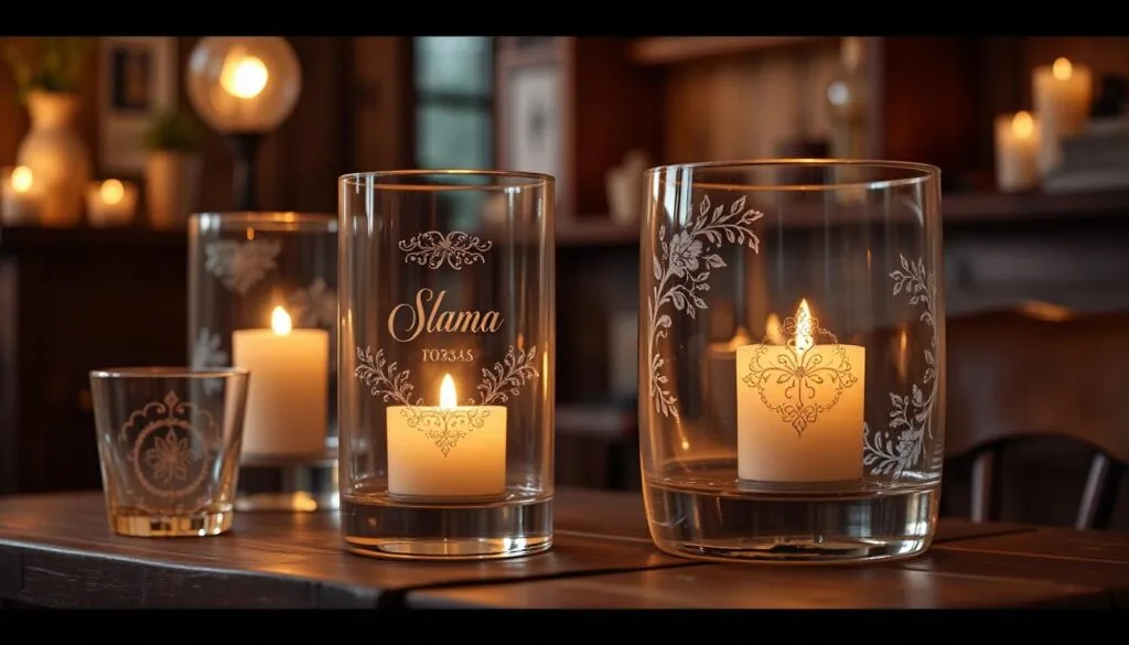 hurricane candle holders personlized patterns