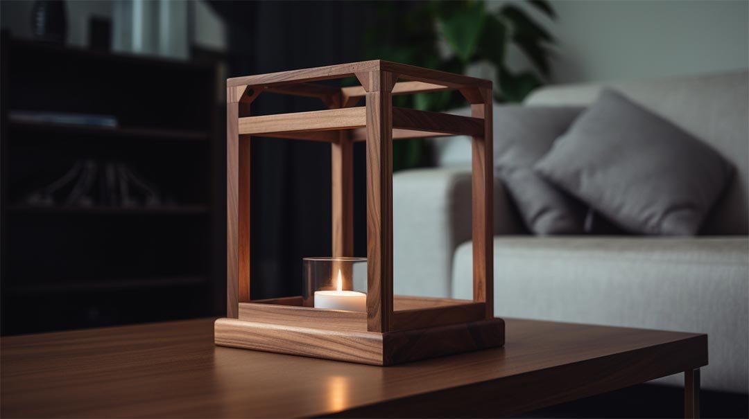 giant wooden lantern