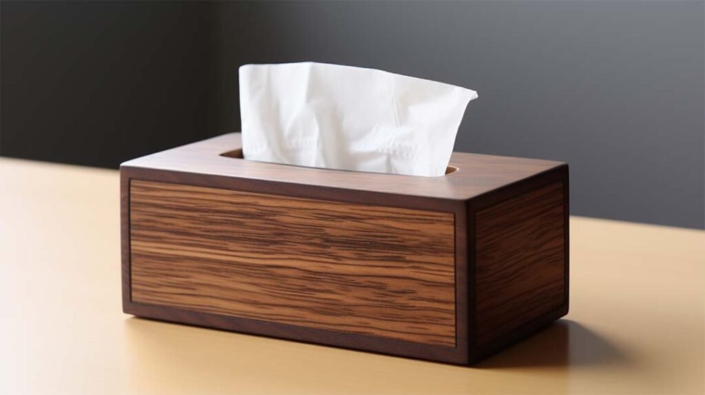 Walnut Tissue Box