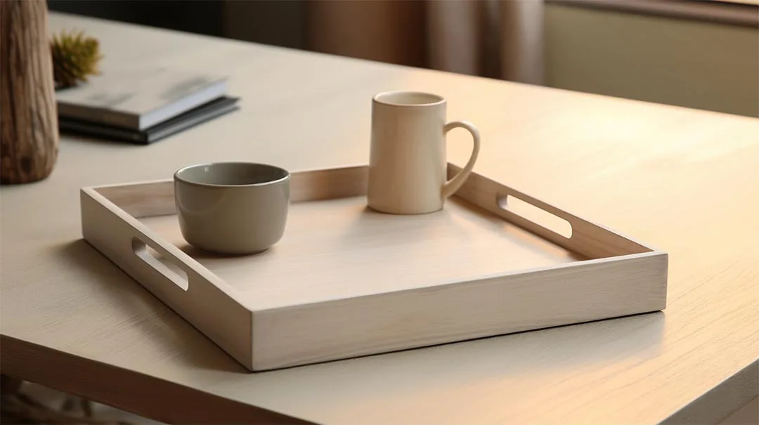 Classic wooden serving tray