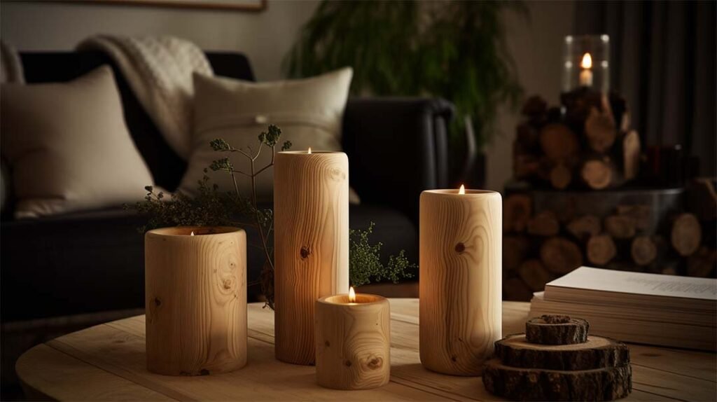 wooden candle holder design