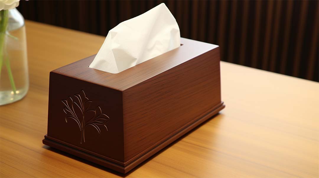solid wood tissue box