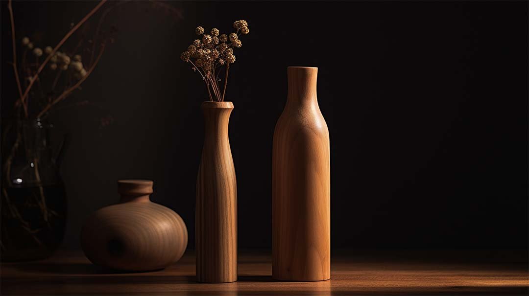 Eco-Friendly Wooden Vases