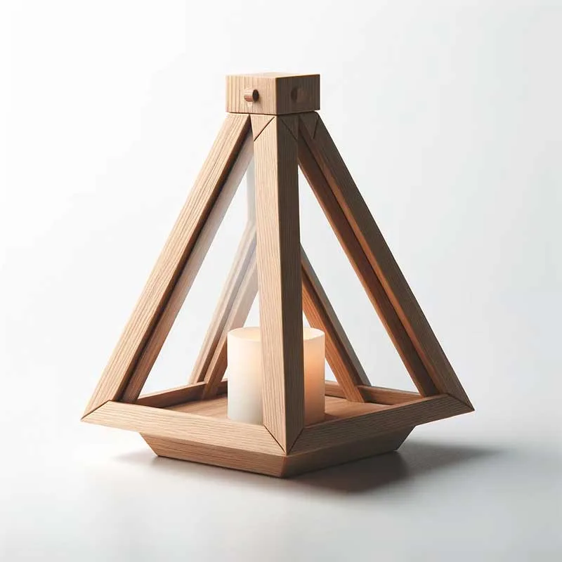 wood lantern