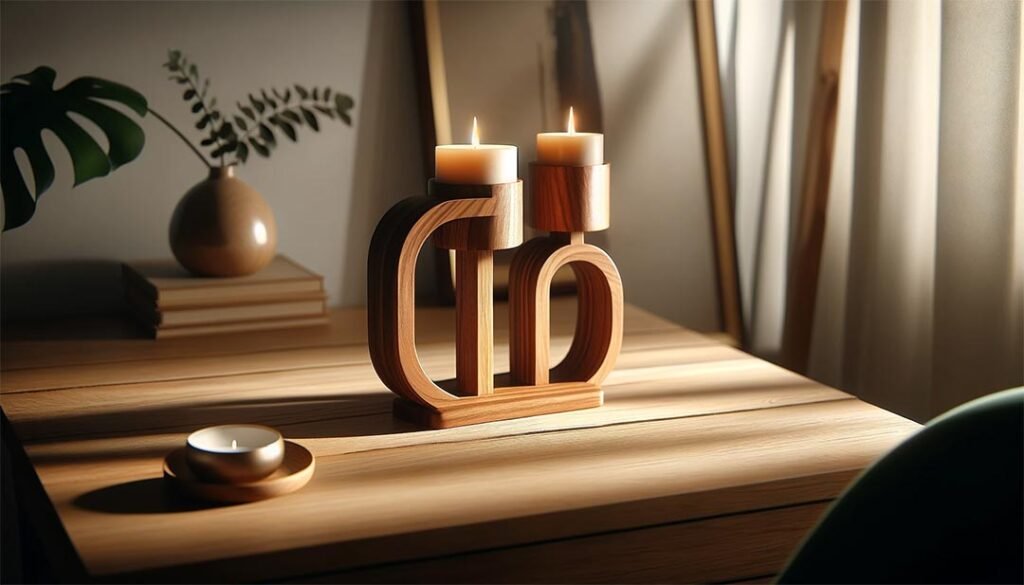 Home Decor wooden candle holder