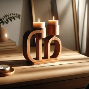 Home Decor wooden candle holder