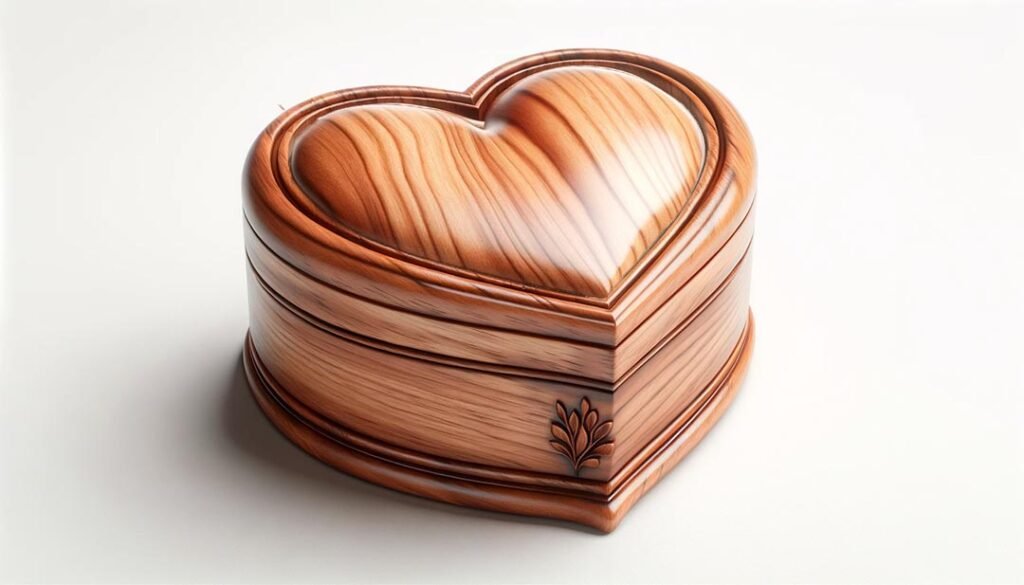 shaped wooden jewelry box