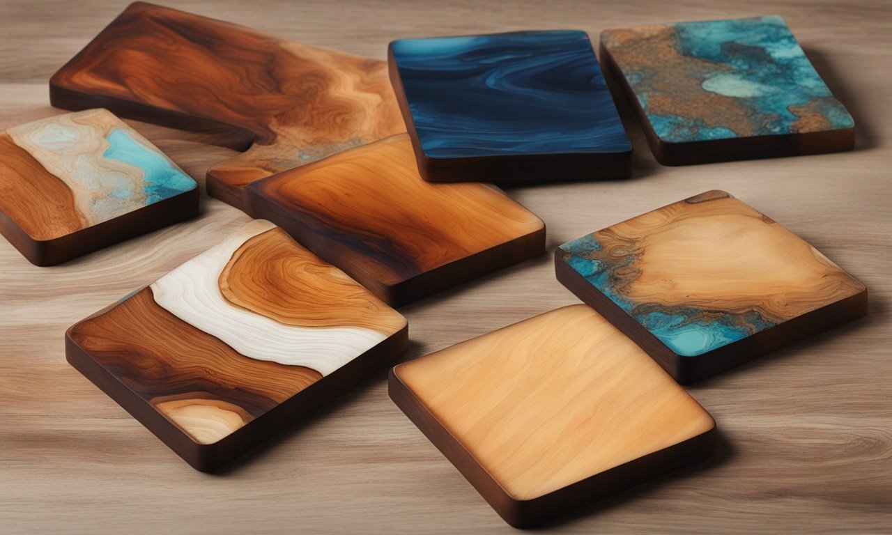 Wooden Resin Coasters