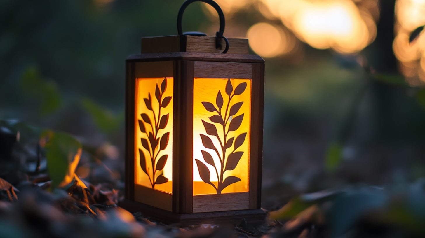 Personalized wooden lantern