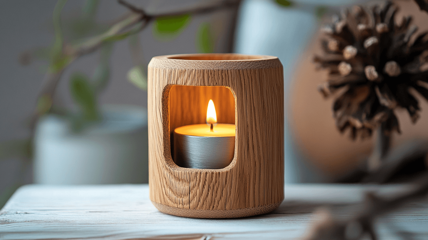 wooden Candle in a Lantern