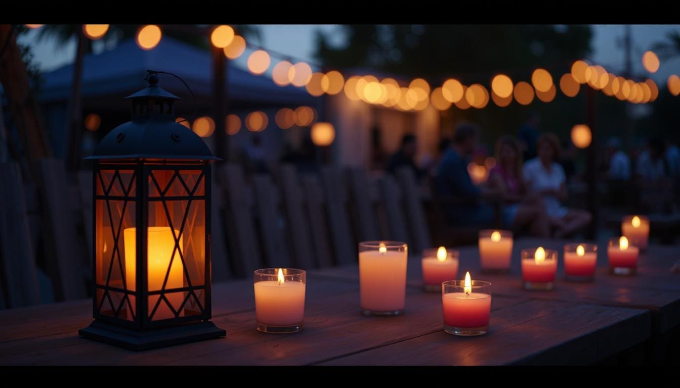 LED lanterns and candles