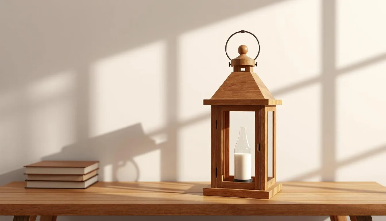 wood lantern