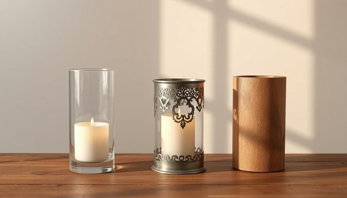 Glass vs. Metal vs. Wood Hurricane Candle Holders