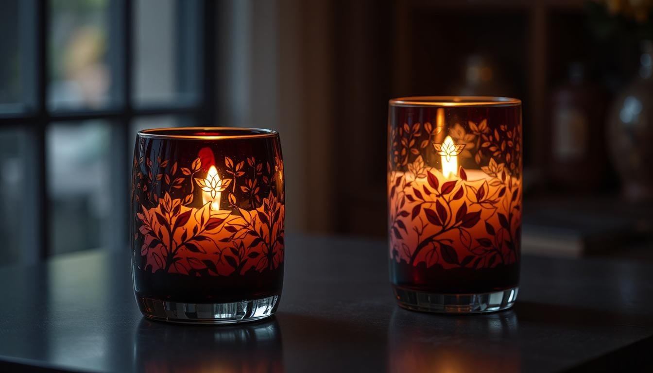 custom glass candle holder