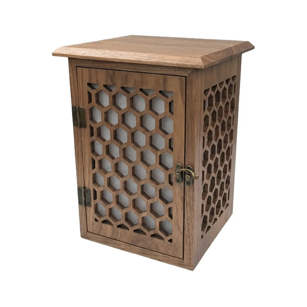 Honeycomb Hexagonal Pattern Wood Lantern