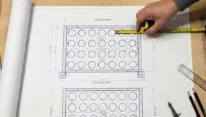 Design drawings for outdoor wooden game