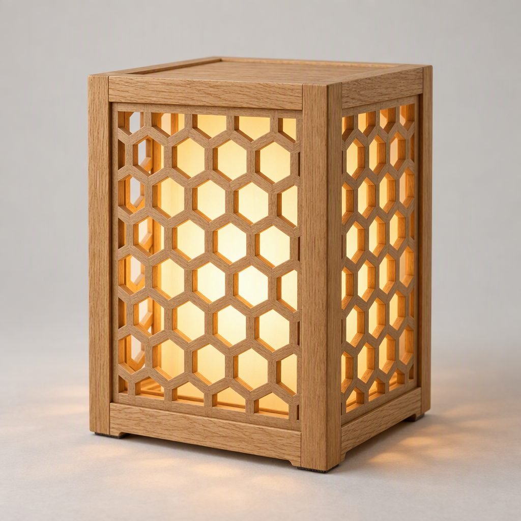 Honeycomb Wooden Lamp