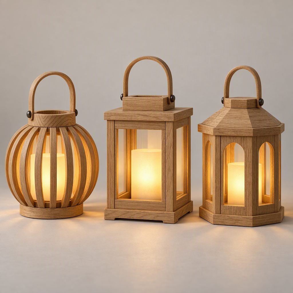 Mix Lantern Wooden Lamp